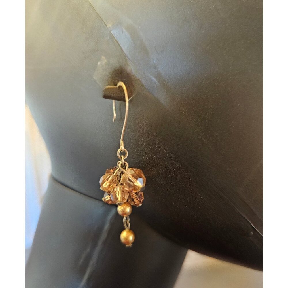 Champagne Cluster Drop Earring
